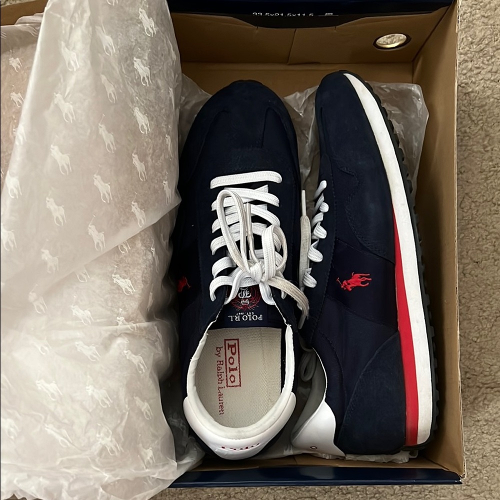 Polo by Ralph Lauren Men's Navy Sneakers